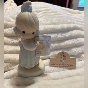 Vintage Precious Moments Porcelain Figurine “Have You Any Room For Jesus”